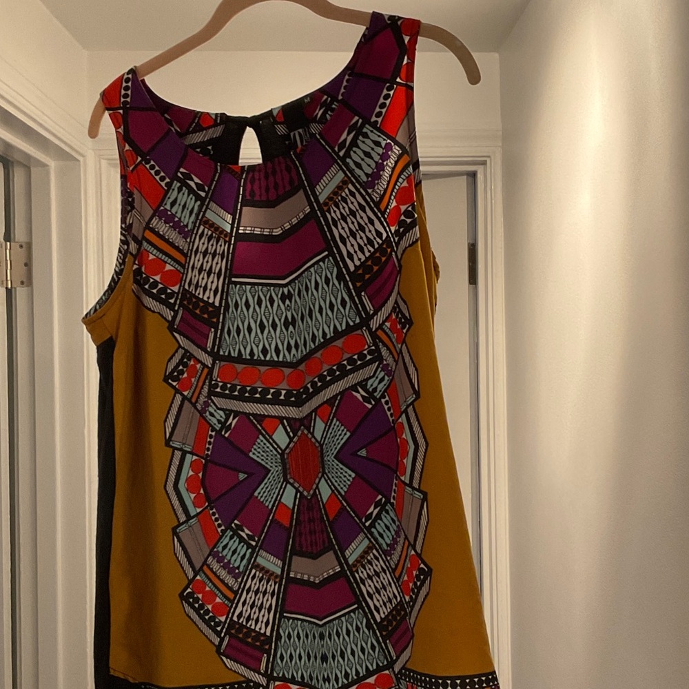 Anthropologie Multicolor Geometric Blouse